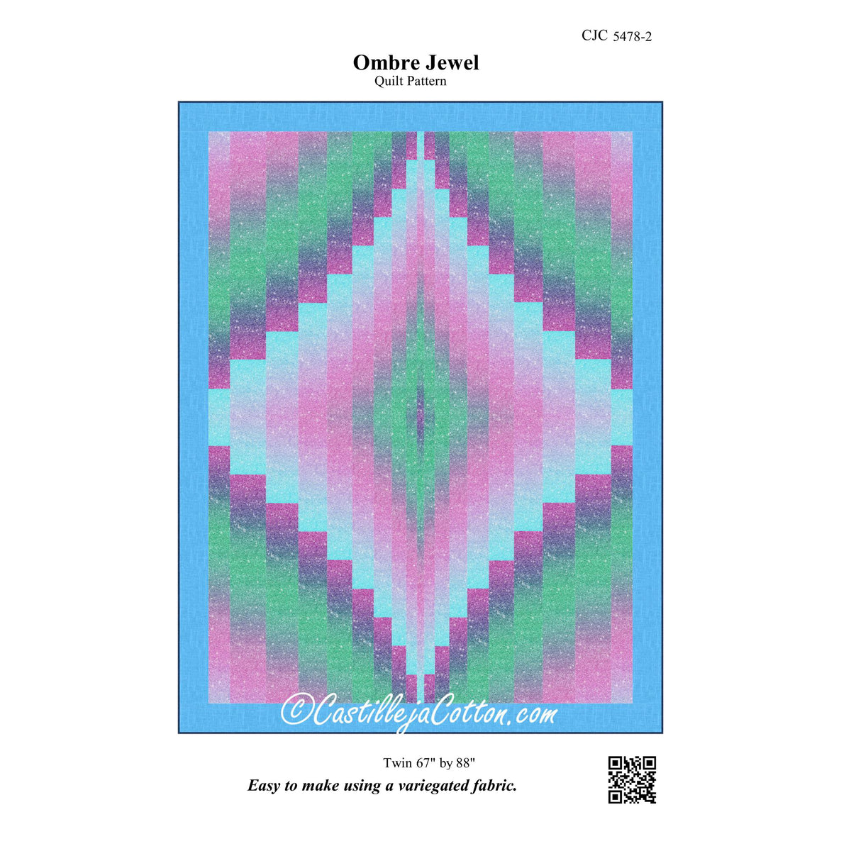 Ombre Jewel Quilt Pattern CJC-54782 - Paper Pattern