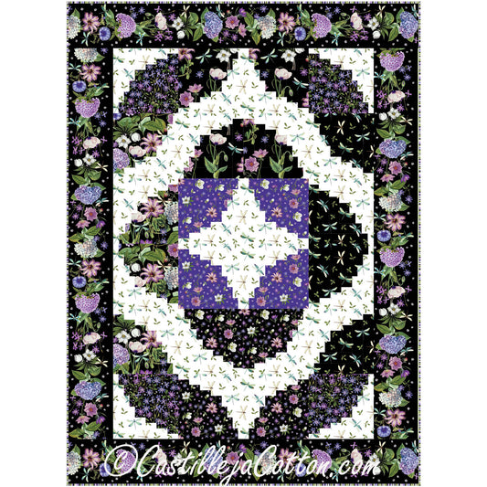 Crescent Log Cabin Quilt CJC-54821e - Downloadable Pattern