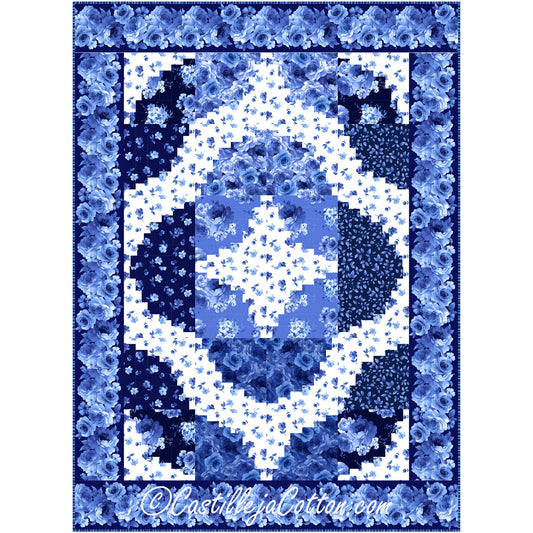 Crescent Log Cabin Quilt Pattern CJC-54822 - Paper Pattern