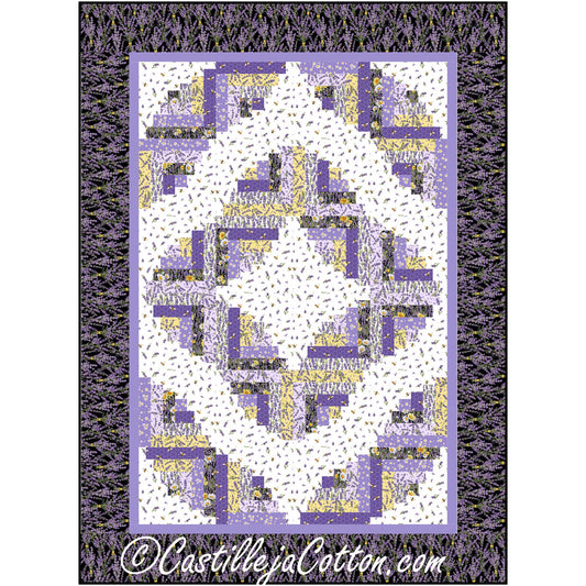 Crescent Log Cabin Quilt Pattern CJC-54823 - Paper Pattern