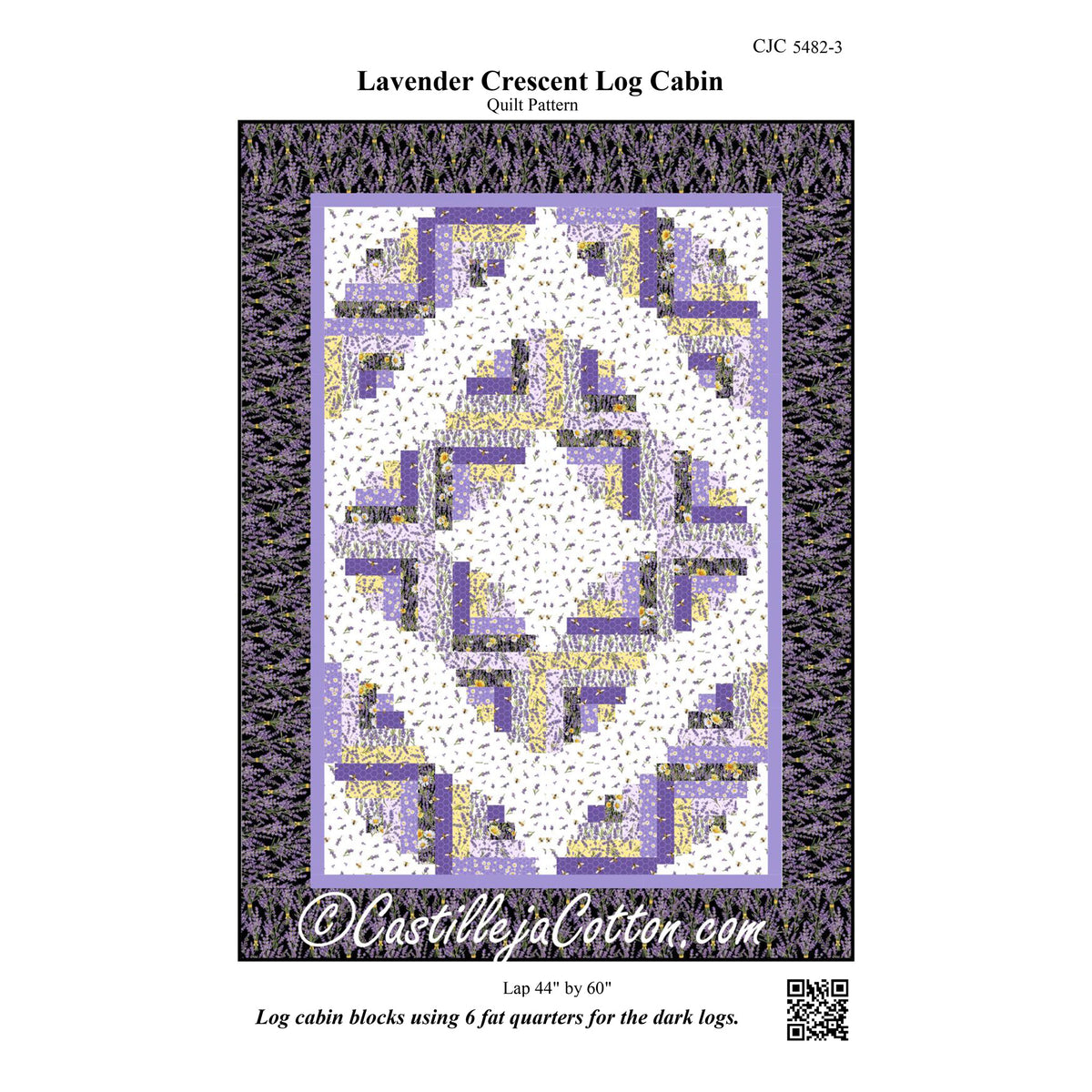 Crescent Log Cabin Quilt Pattern CJC-54823 - Paper Pattern