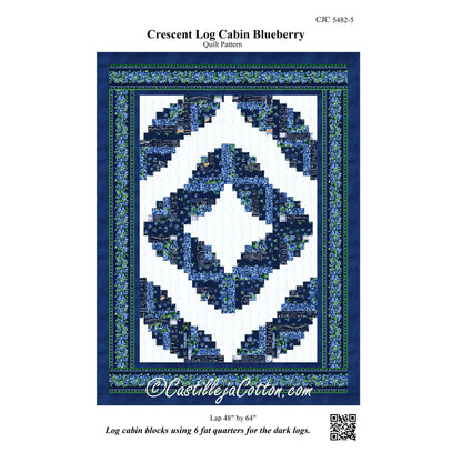 Crescent Log Cabin Blueberry Quilt Pattern CJC-54825 - Paper Pattern