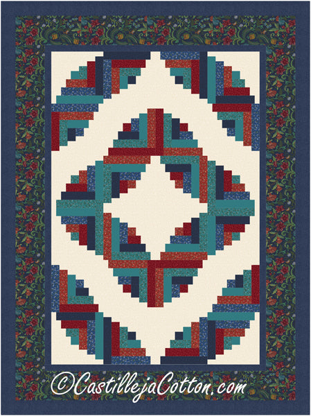 Crescent Log Cabin Hatfield Quilt Pattern CJC-54827 - Paper Pattern