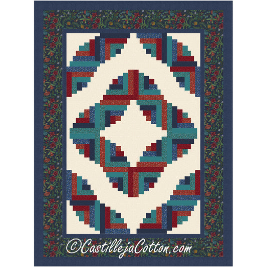 Crescent Log Cabin Hatfield Quilt Pattern CJC-54827 - Paper Pattern