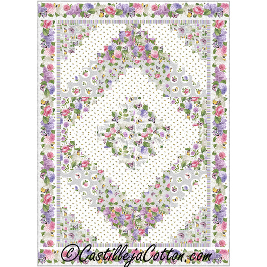 Garden Log Cabin Quilt CJC-54831e - Downloadable Pattern