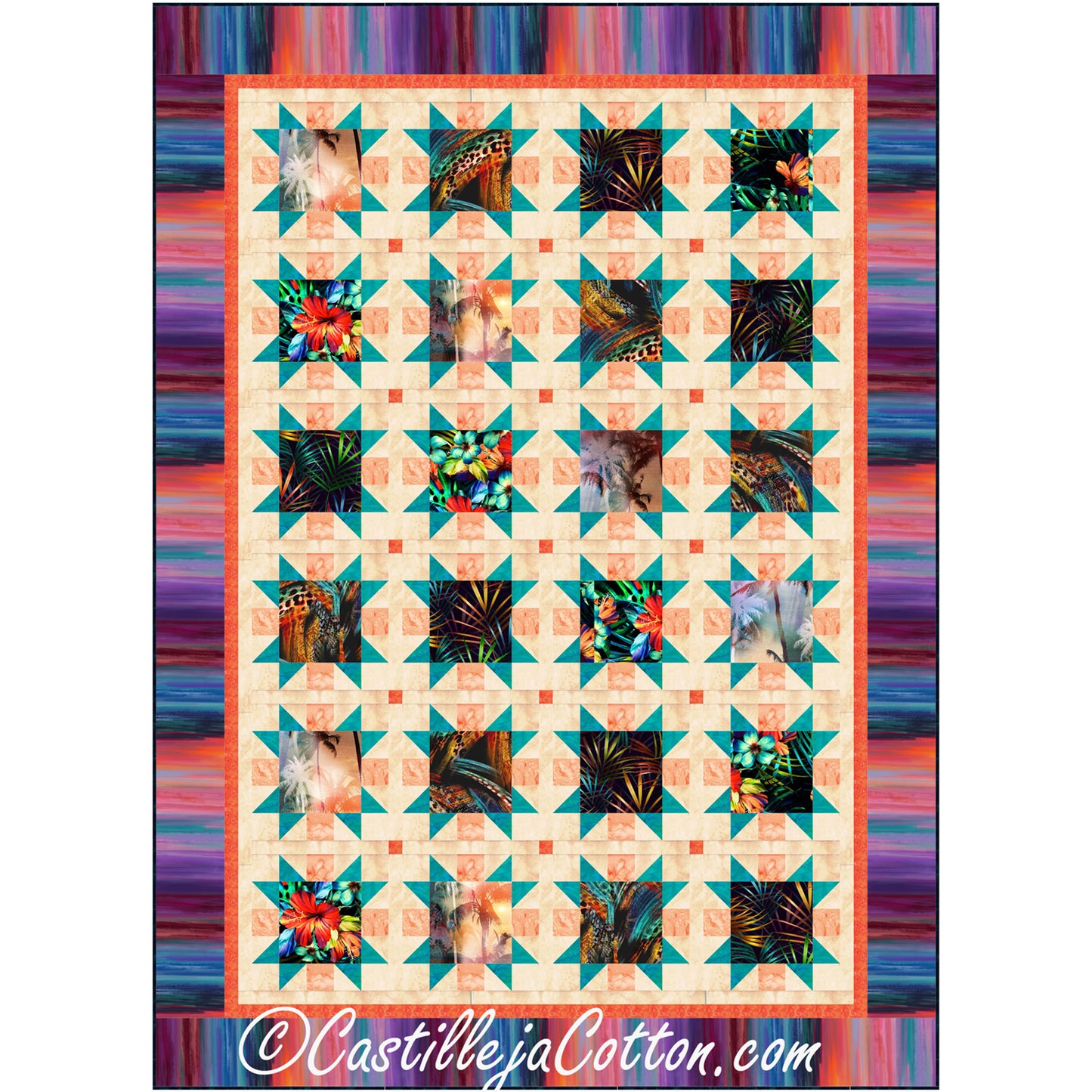 Tropical Stars Quilt Pattern CJC-54851 - Paper Pattern