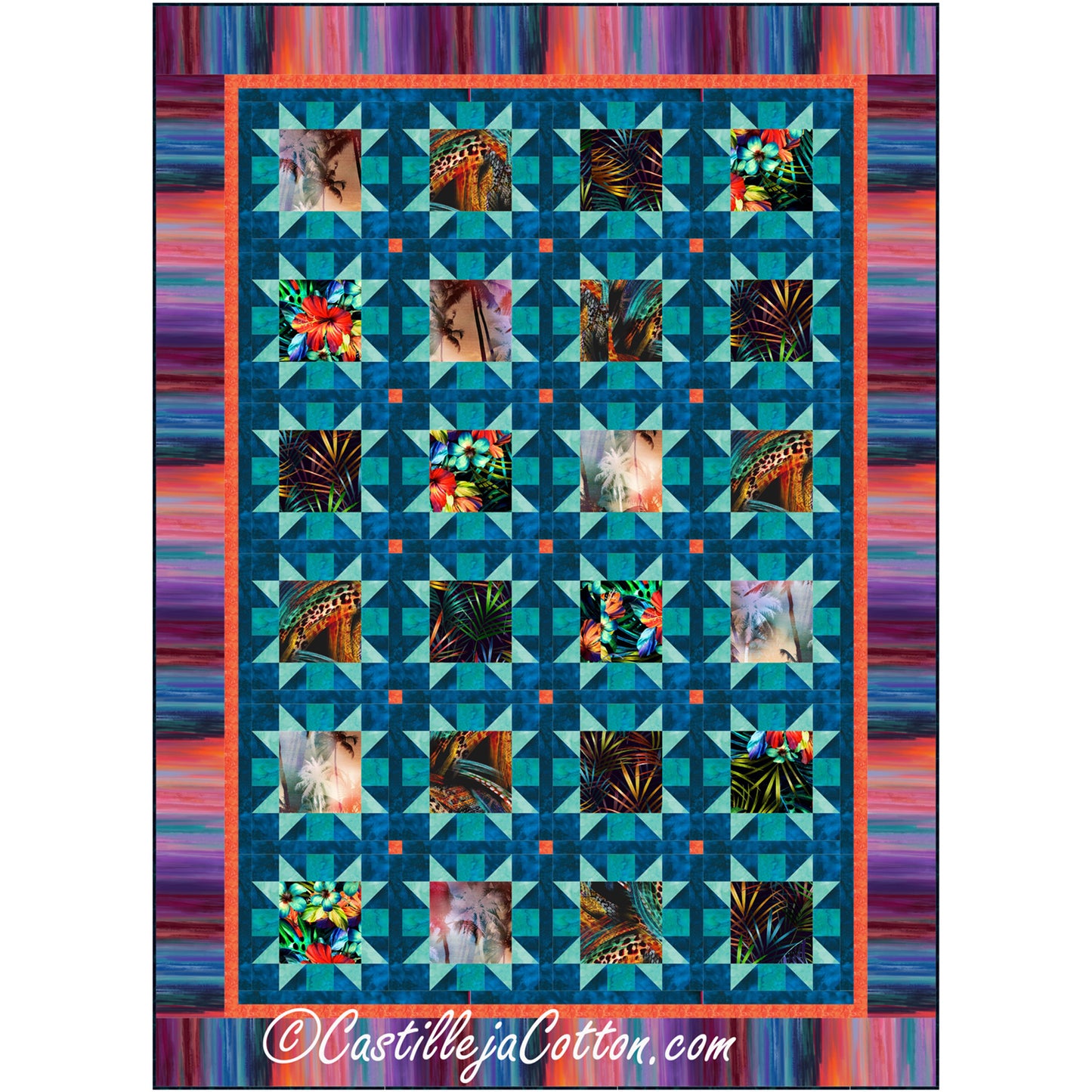 Tropical Stars Quilt Pattern CJC-54852 - Paper Pattern