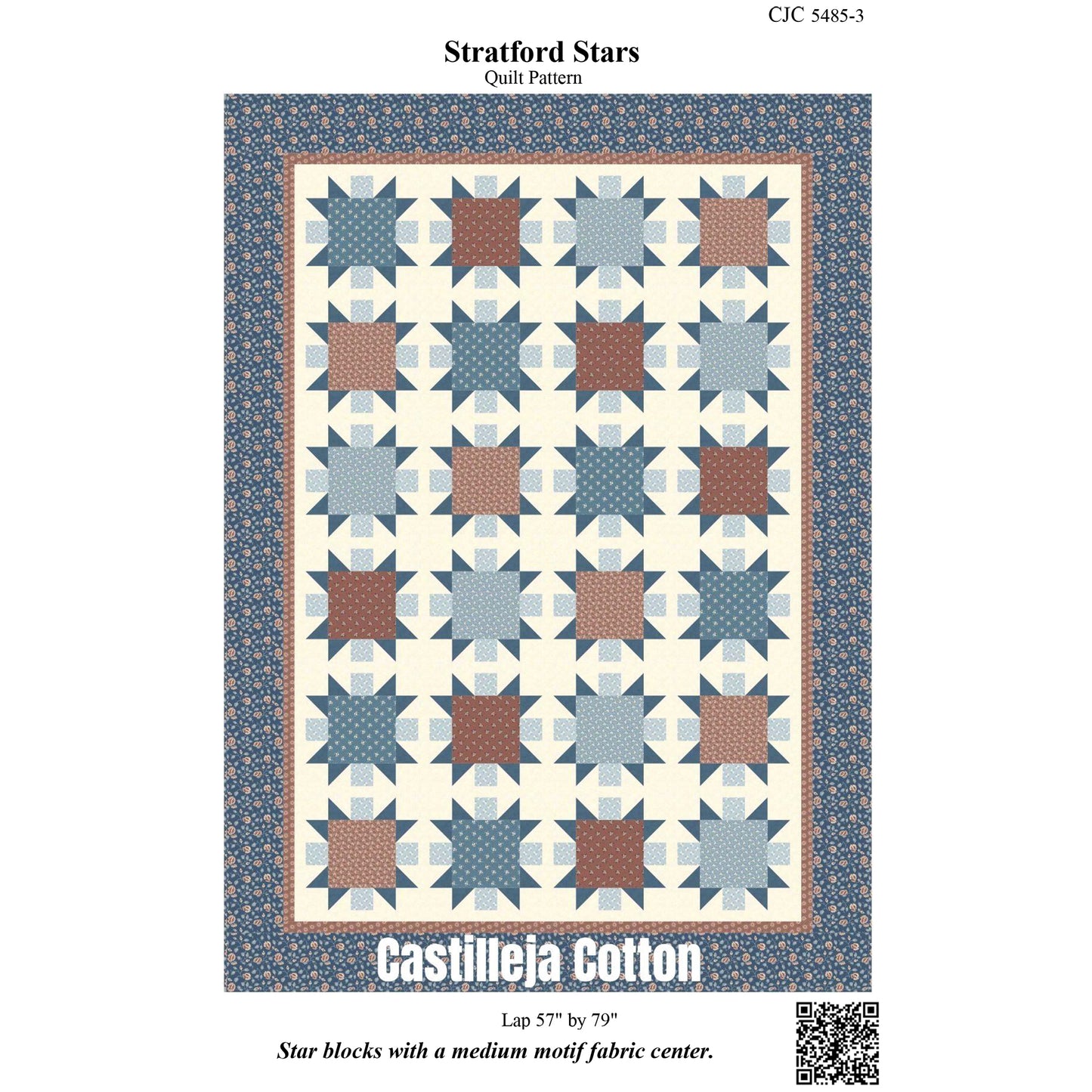 Cover image of pattern for Stratford Stars quilt.