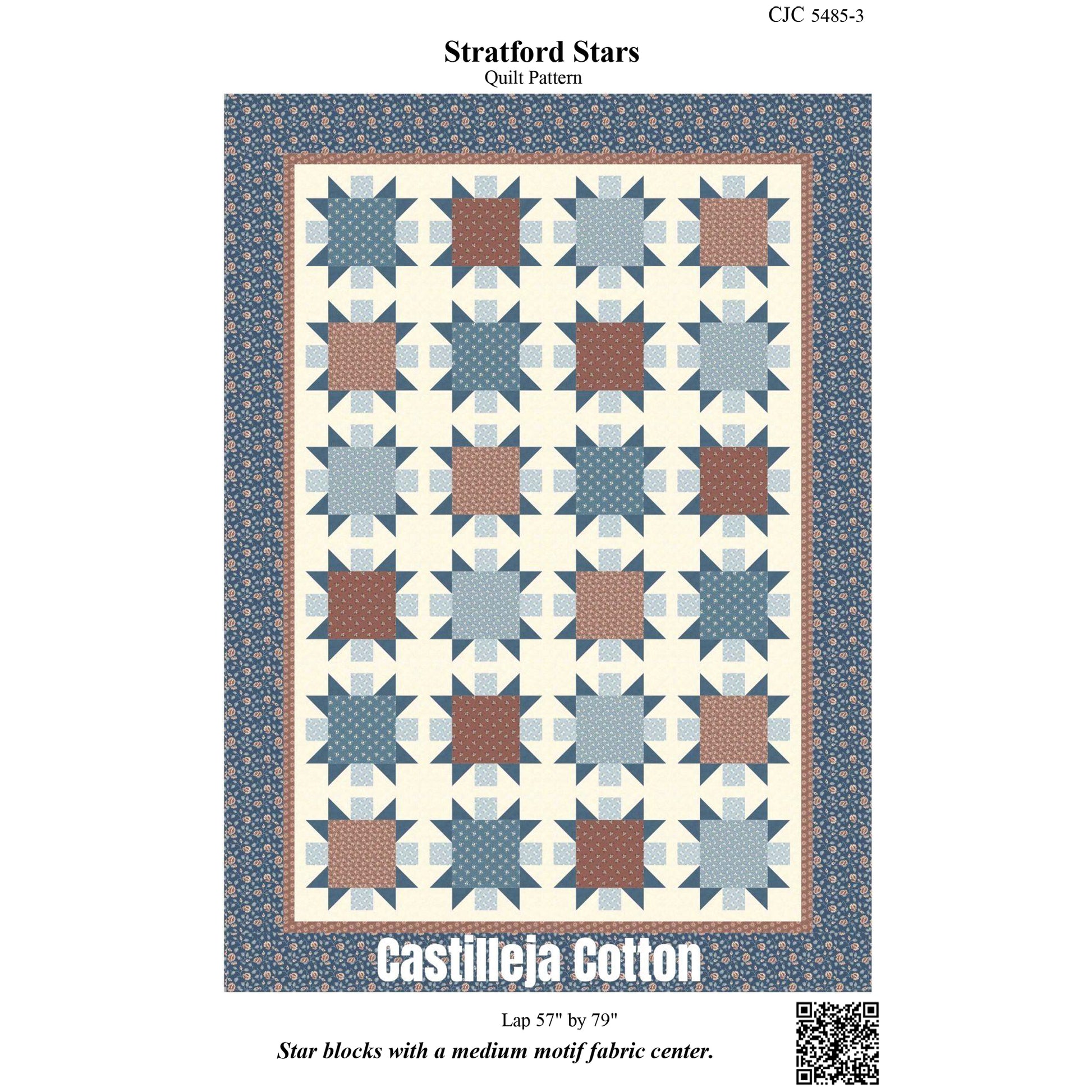 Cover image of pattern for Stratford Stars quilt.
