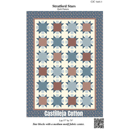 Cover image of pattern for Stratford Stars quilt.