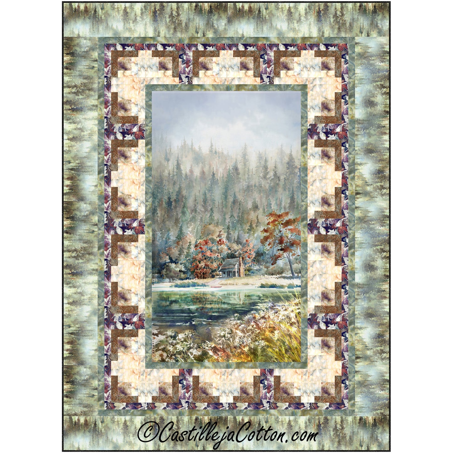 Woodland Cabin Quilt Pattern CJC-54861 - Paper Pattern