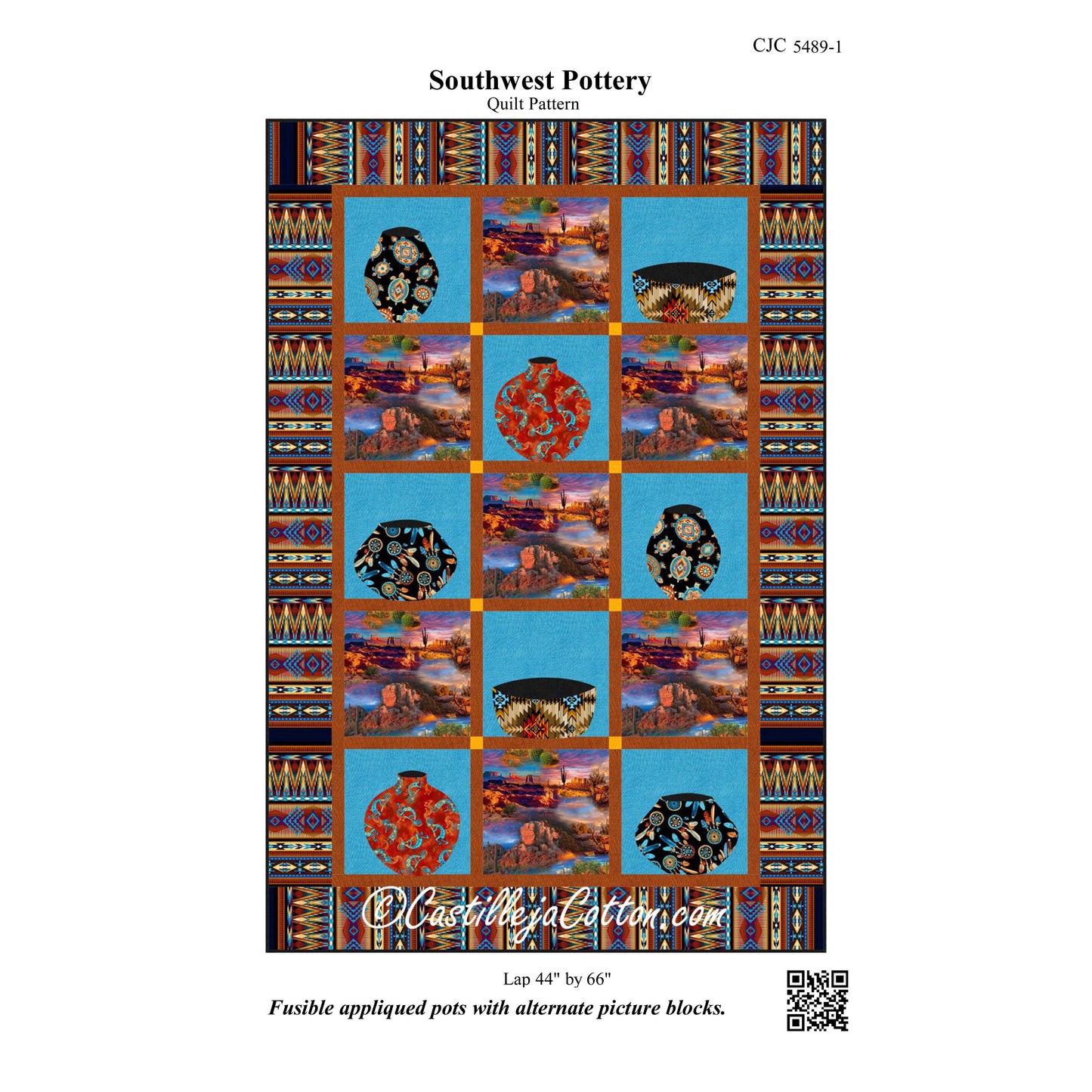 Southwest Pottery Quilt Pattern CJC-54891 - Paper Pattern