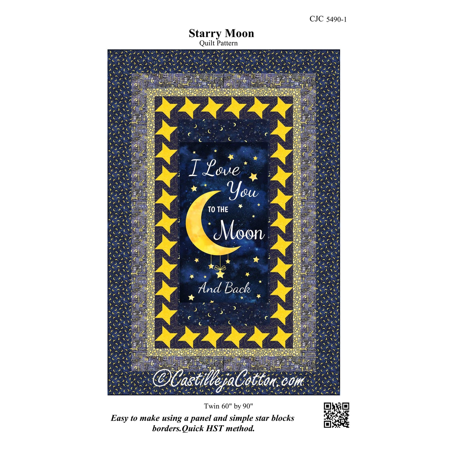Starry Moon Quilt CJC-54901e - Downloadable Pattern