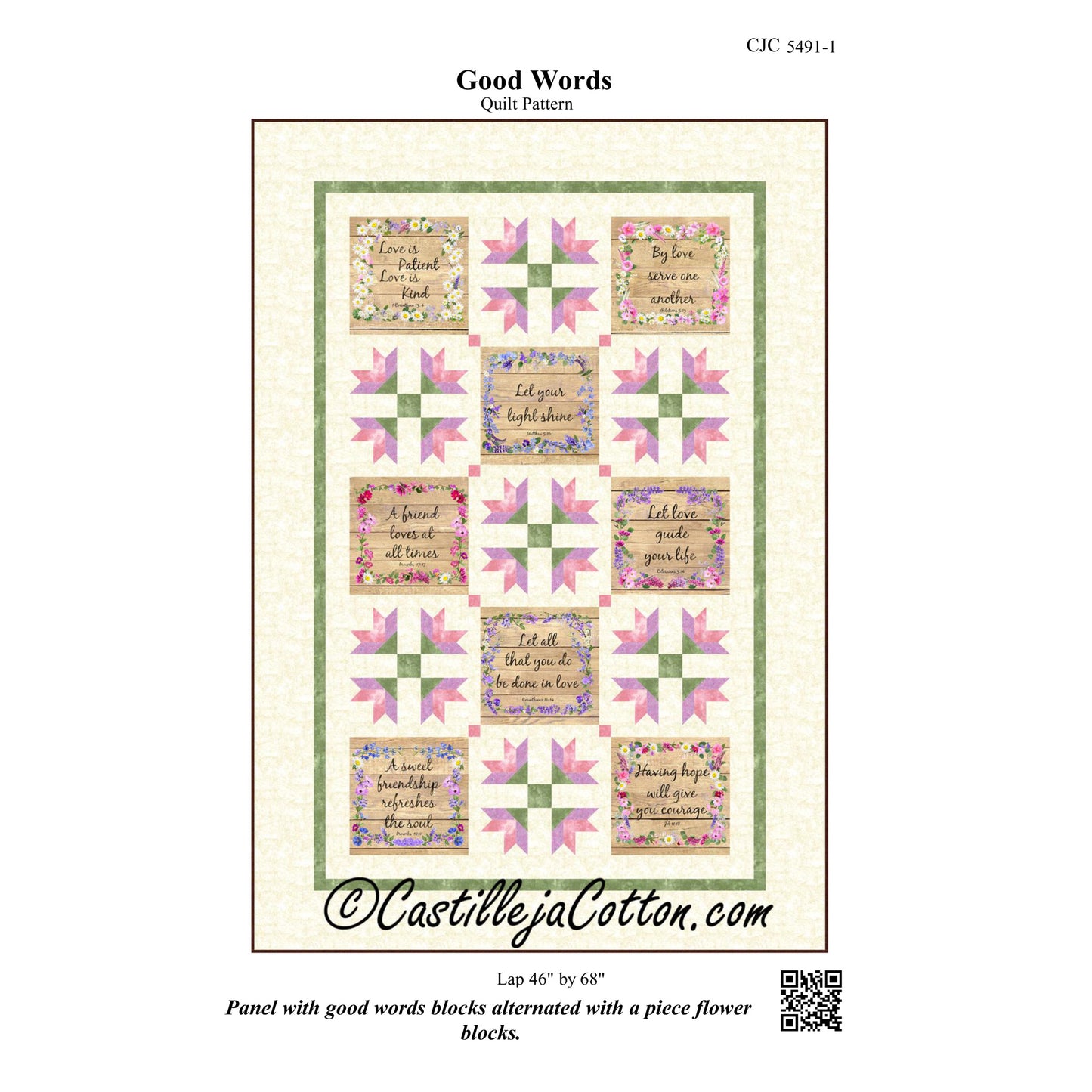 Good Words Quilt Pattern CJC-54911 - Paper Pattern