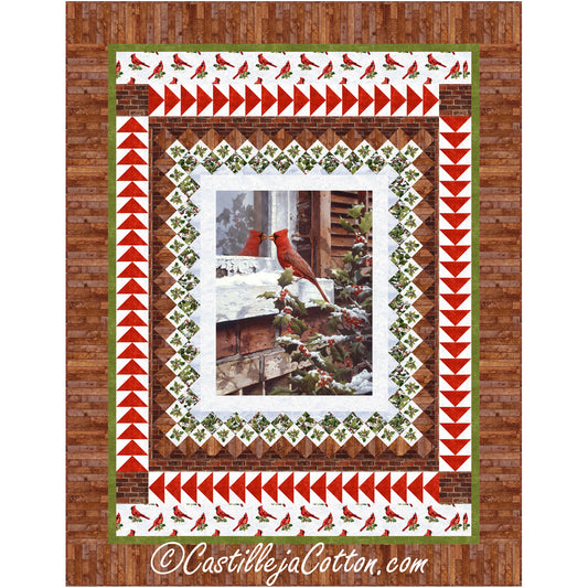 Cardinal Bird Visit Quilt Pattern CJC-54971 - Paper Pattern