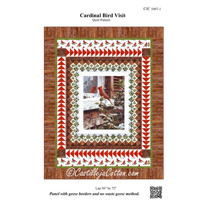 Cardinal Bird Visit Quilt Pattern CJC-54971 - Paper Pattern