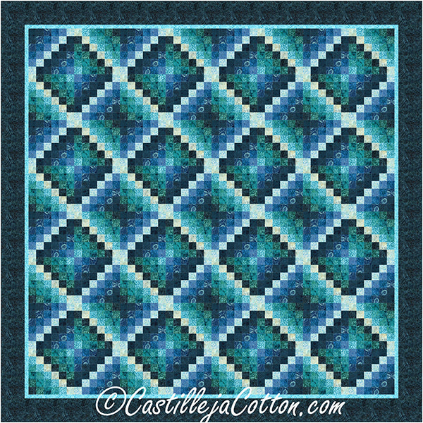 Ocean Hidden Jewels King Quilt Pattern CJC-54995 - Paper Pattern