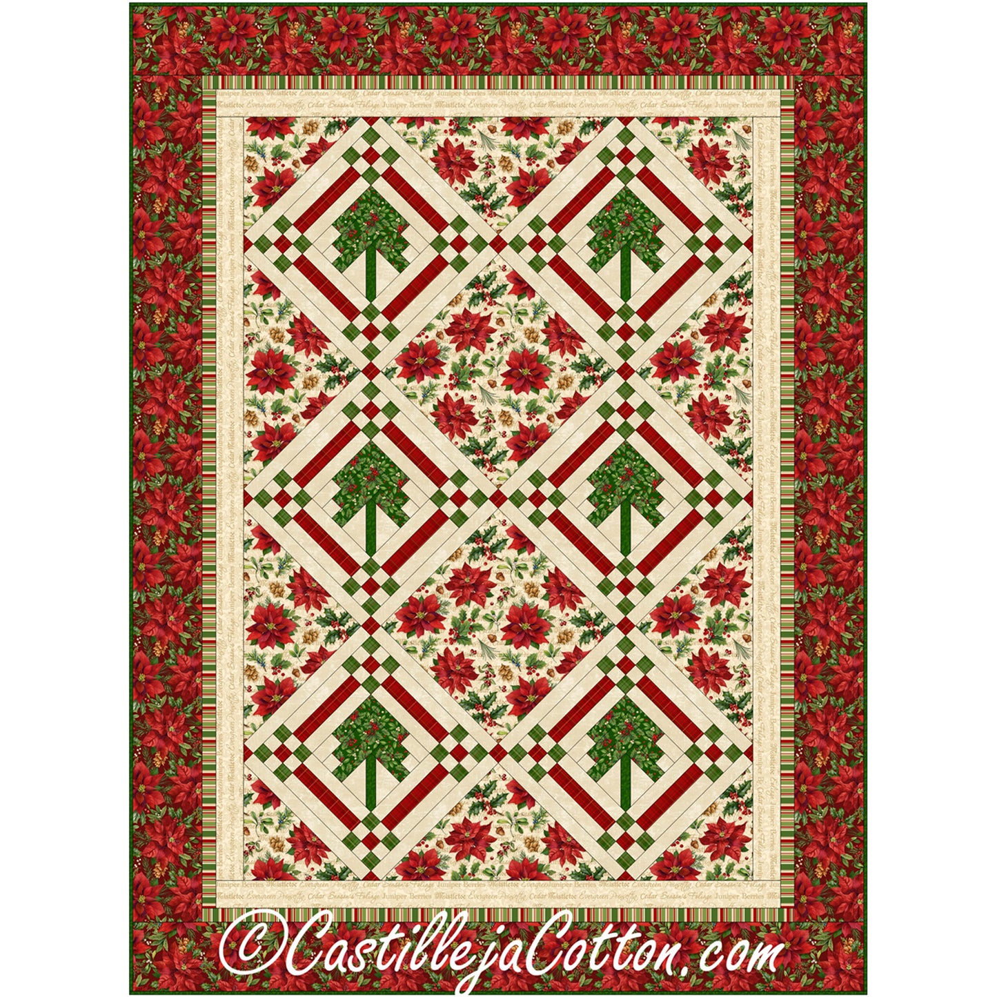 Christmas Tree Lap Quilt Pattern CJC-55041 - Paper Pattern