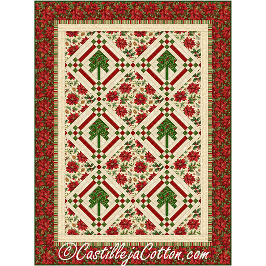 Christmas Tree Lap Quilt Pattern CJC-55041 - Paper Pattern