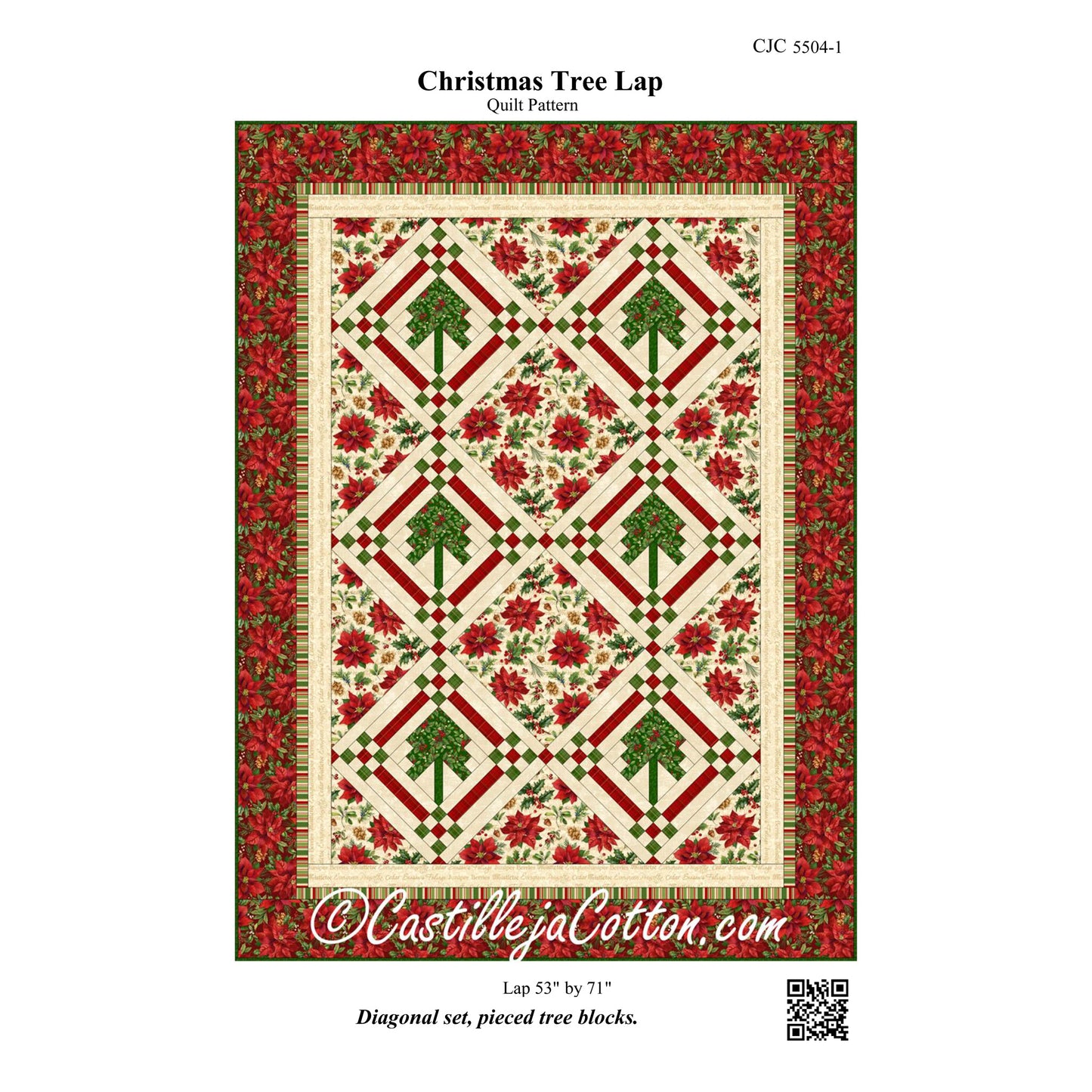 Christmas Tree Lap Quilt Pattern CJC-55041 - Paper Pattern