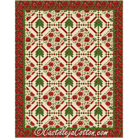 Christmas Tree Twin Quilt Pattern CJC-55042 - Paper Pattern
