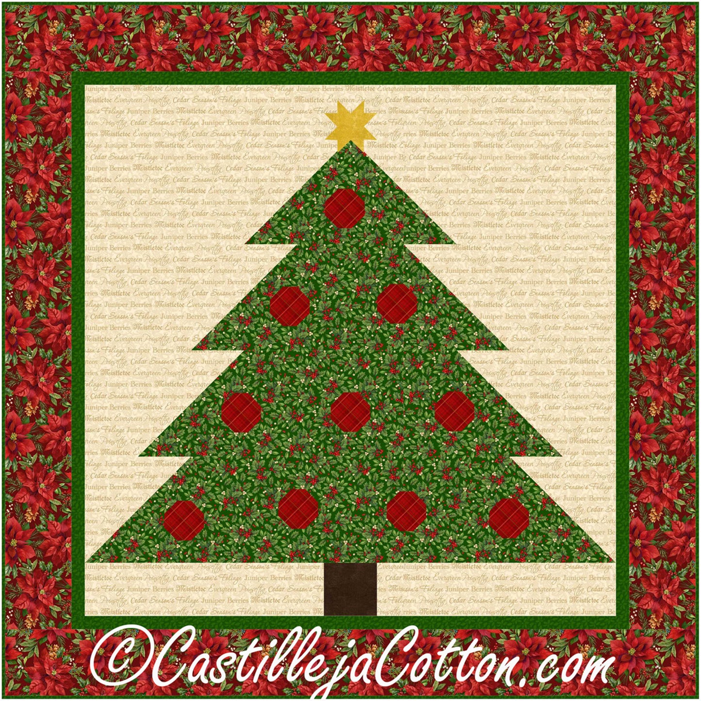 Christmas Tree Quilt Pattern CJC-55051 - Paper Pattern