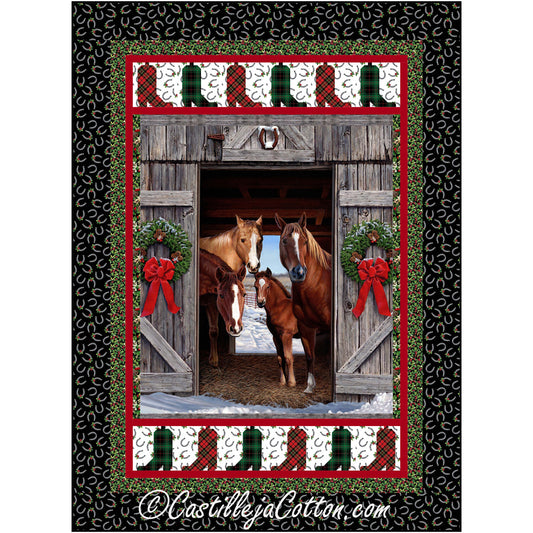 Christmas Horses Quilt CJC-55061e - Downloadable Pattern