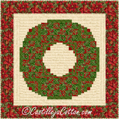 Nines and Logs Wreath Wall Hanging Pattern CJC-55101 - Paper Pattern