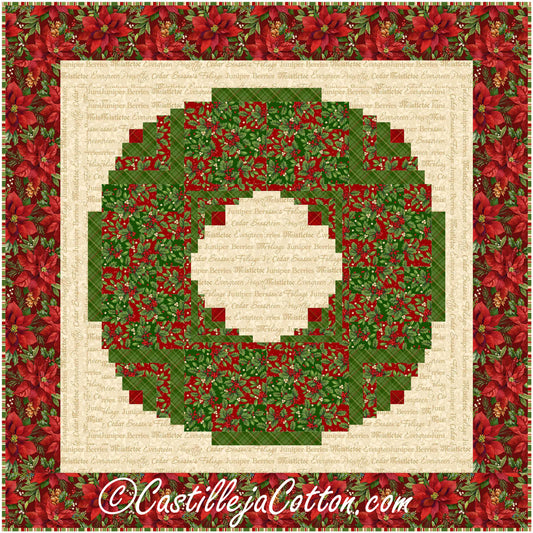 Nines and Logs Wreath Wall Hanging Pattern CJC-55101 - Paper Pattern