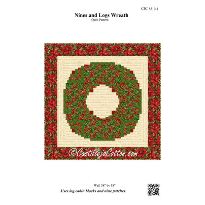 Nines and Logs Wreath Wall Hanging Pattern CJC-55101 - Paper Pattern
