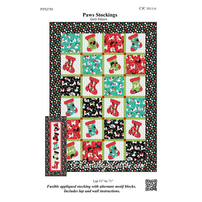 Paws Stockings Quilt CJC-55110e - Downloadable Pattern