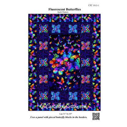 Fluorescent Butterflies Quilt Pattern CJC-55131 - Paper Pattern