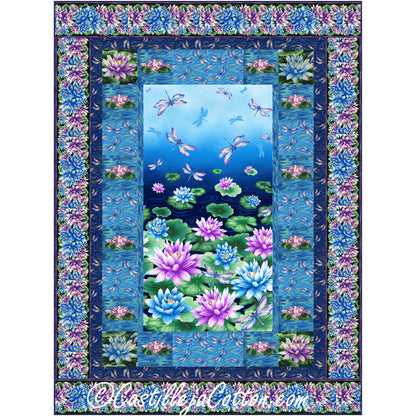 Water Lilies and Dragonflies Quilt CJC-55141e - Downloadable Pattern
