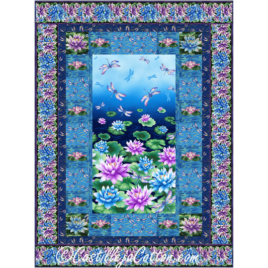 Water Lilies and Dragonflies Quilt Pattern CJC-55141 - Paper Pattern
