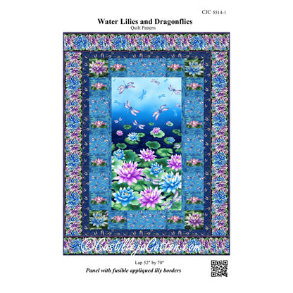 Water Lilies and Dragonflies Quilt CJC-55141e - Downloadable Pattern