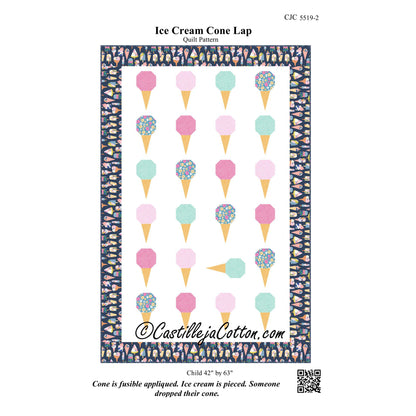 Ice Cream Cone Lap Quilt CJC-55192e - Downloadable Pattern