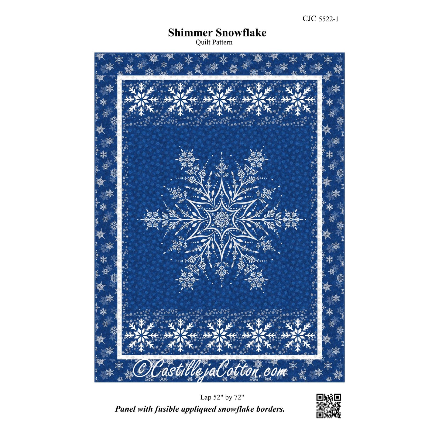 Shimmer Snowflake Quilt Pattern CJC-55221 - Paper Pattern