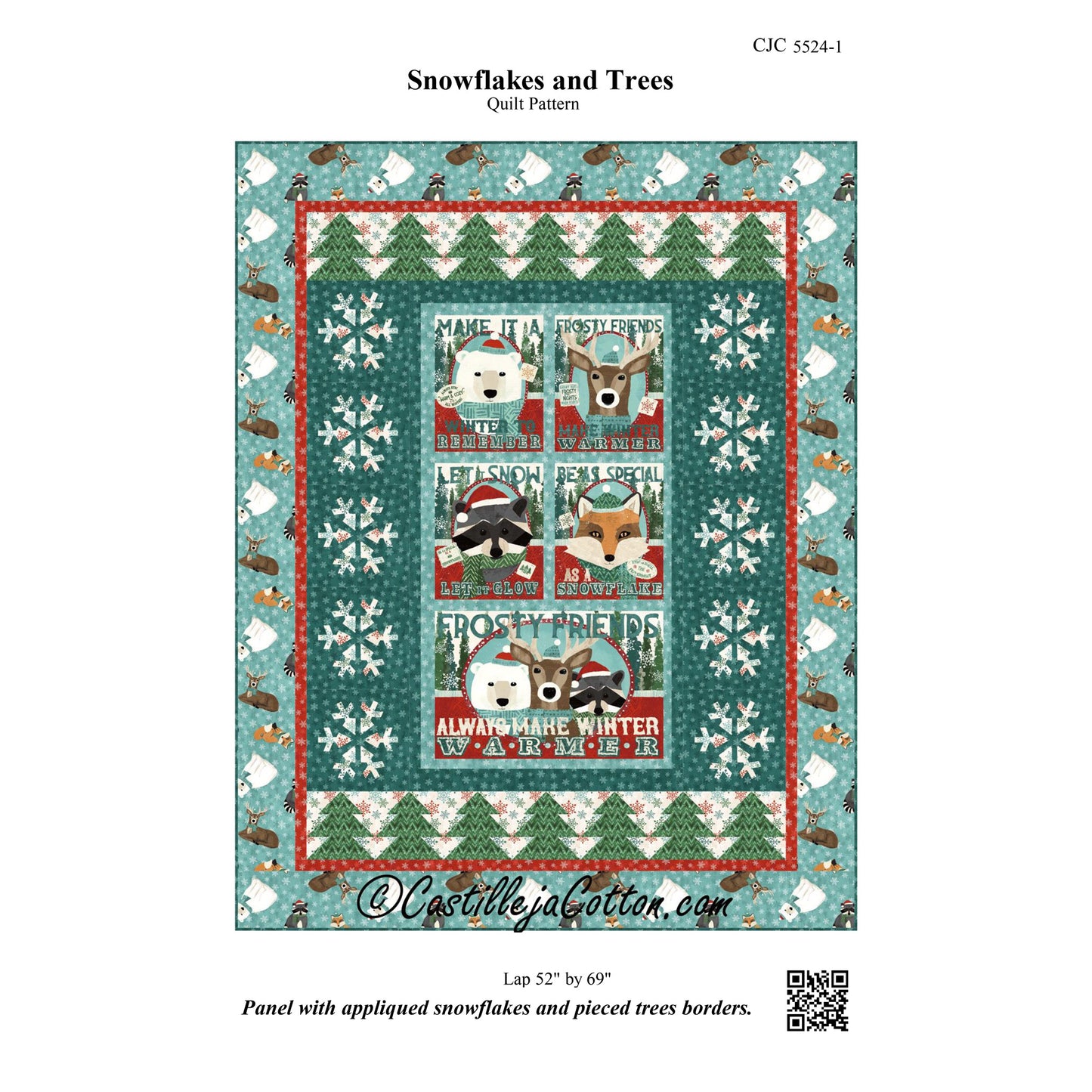 Snowflakes and Trees Quilt Pattern CJC-55241 - Paper Pattern