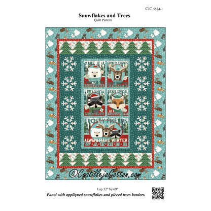 Snowflakes and Trees Quilt Pattern CJC-55241 - Paper Pattern