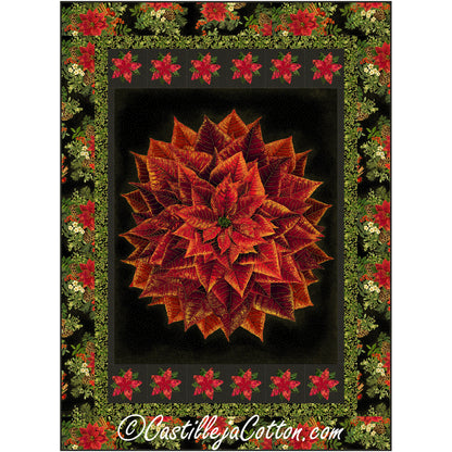 Poinsettia Panel Quilt Pattern CJC-55291 - Paper Pattern