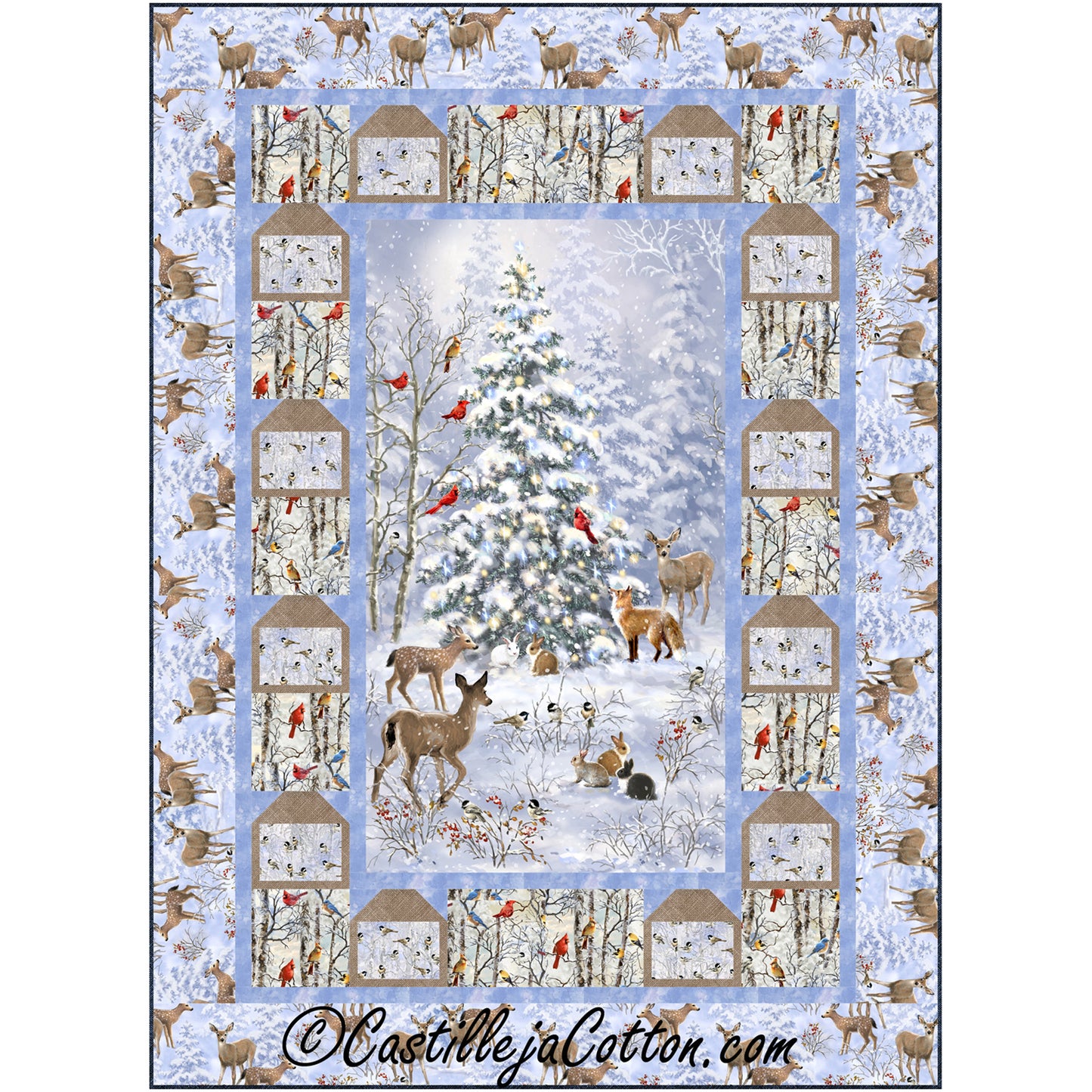 Winter Birds and Animals Quilt Pattern CJC-55301 - Paper Pattern