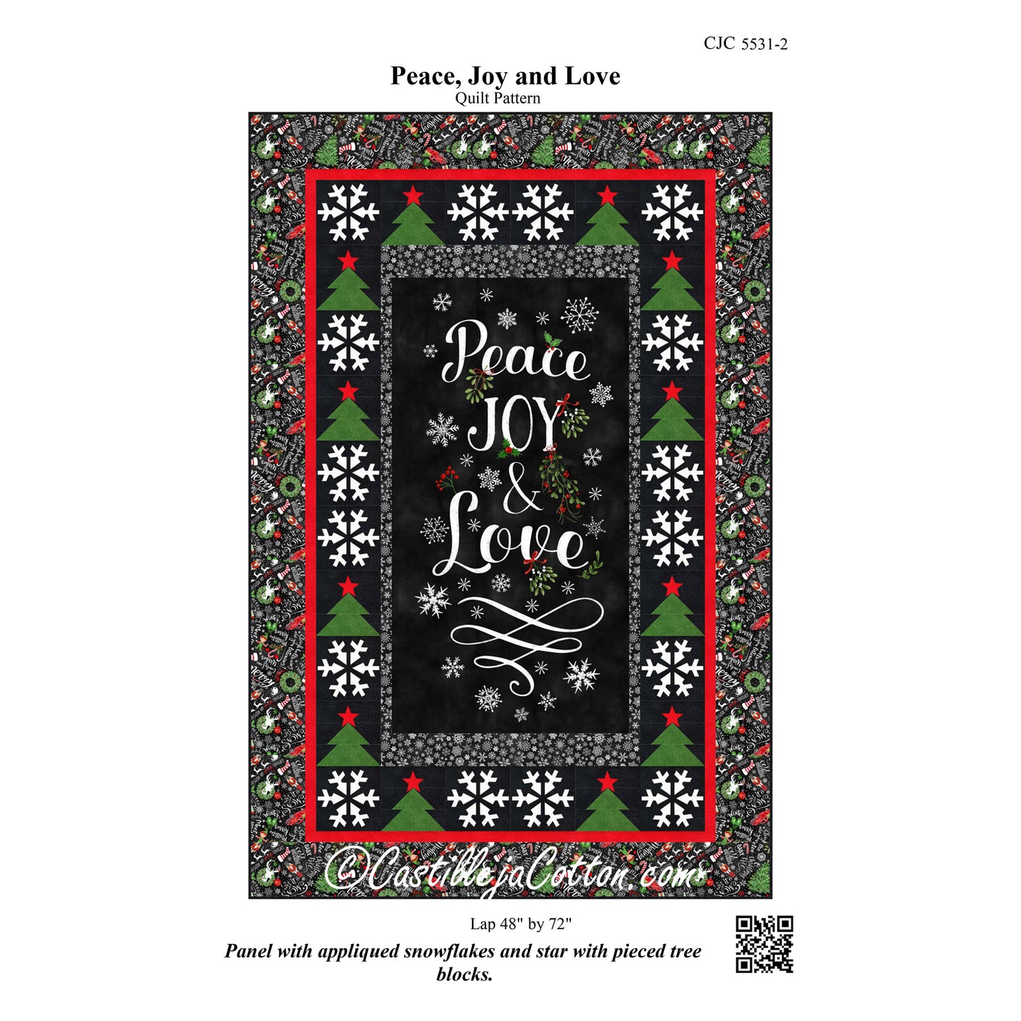 Peace, Joy and Love Quilt CJC-55312e - Downloadable Pattern