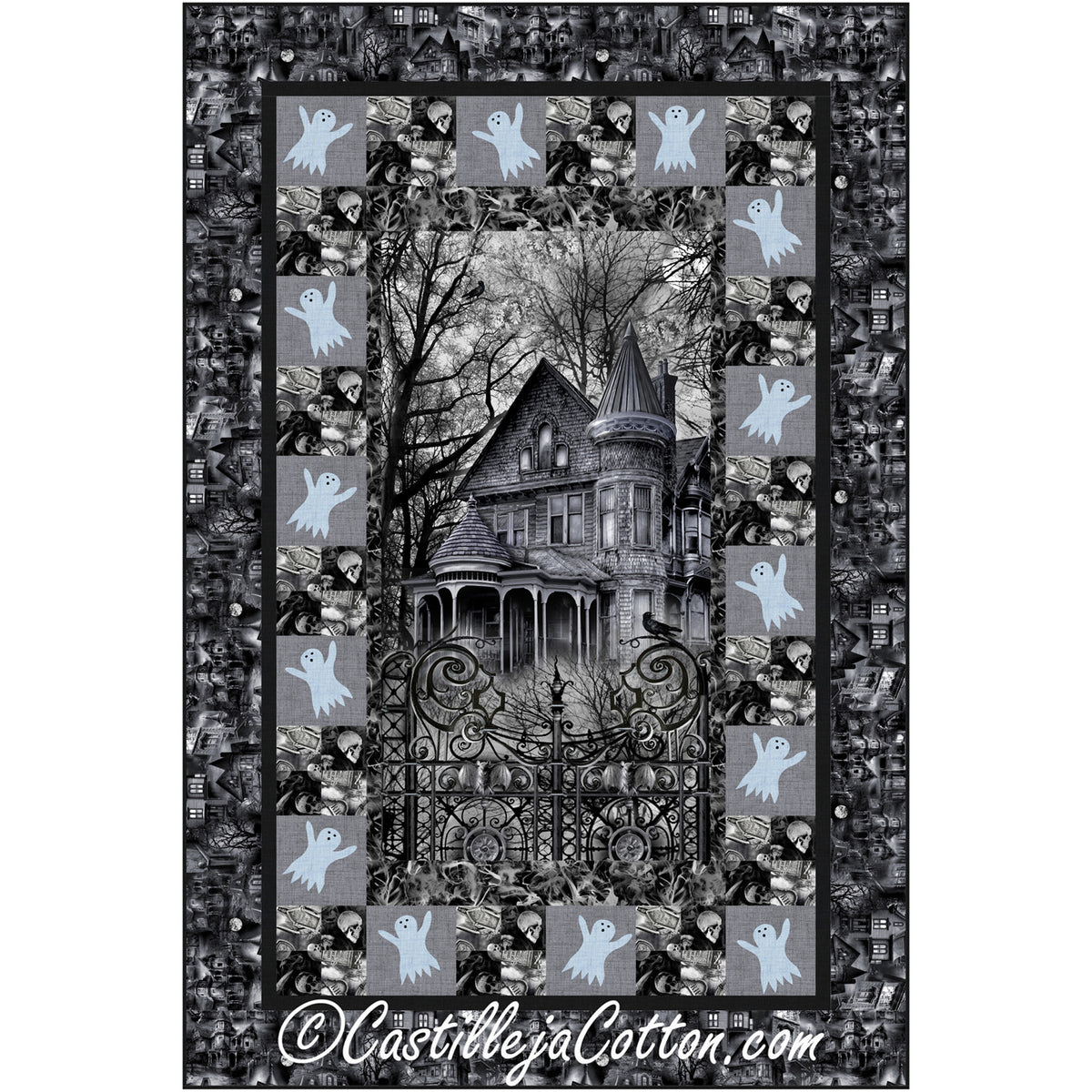 Wicked Haunted House Quilt CJC-55321e  - Downloadable Pattern