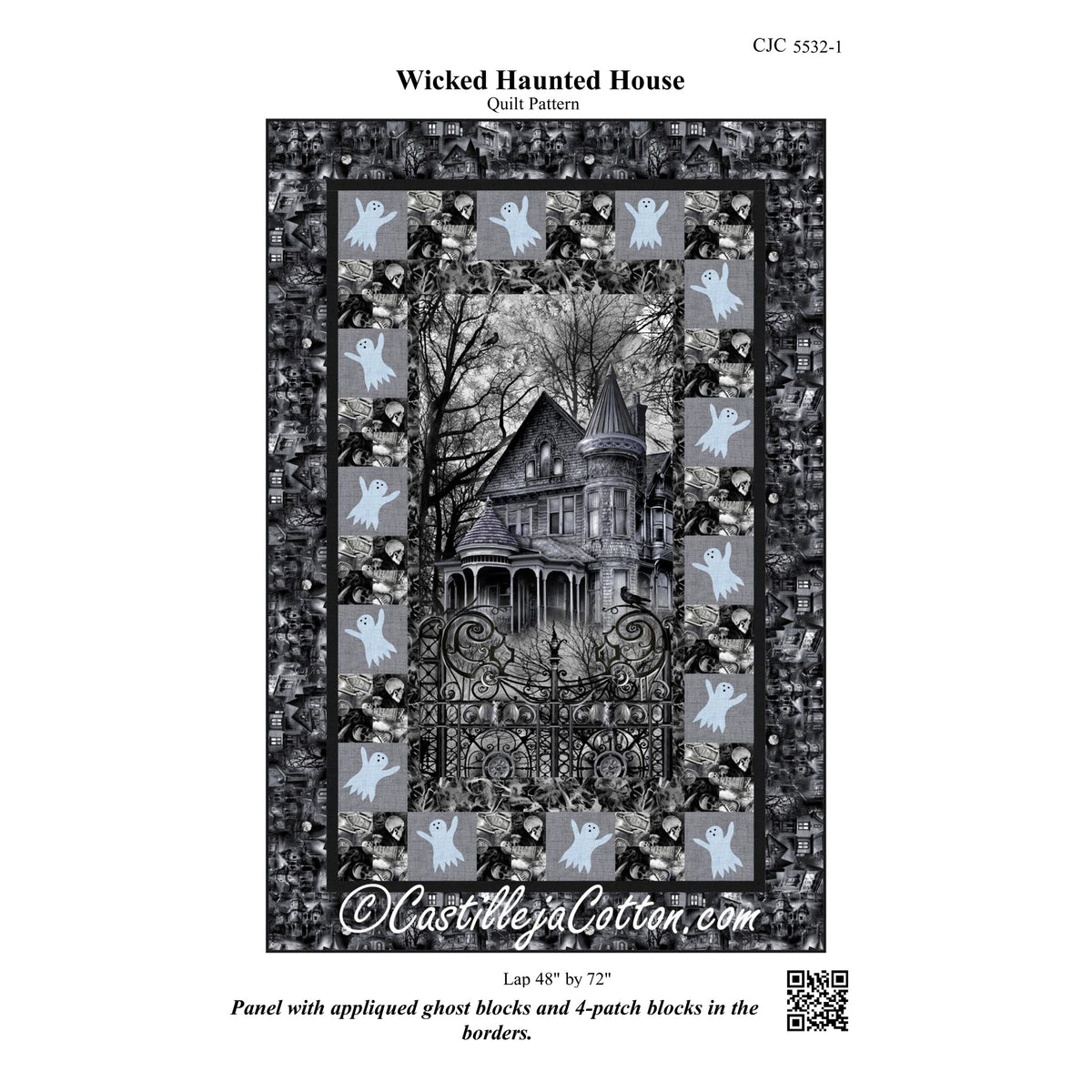 Wicked Haunted House Quilt CJC-55321e  - Downloadable Pattern