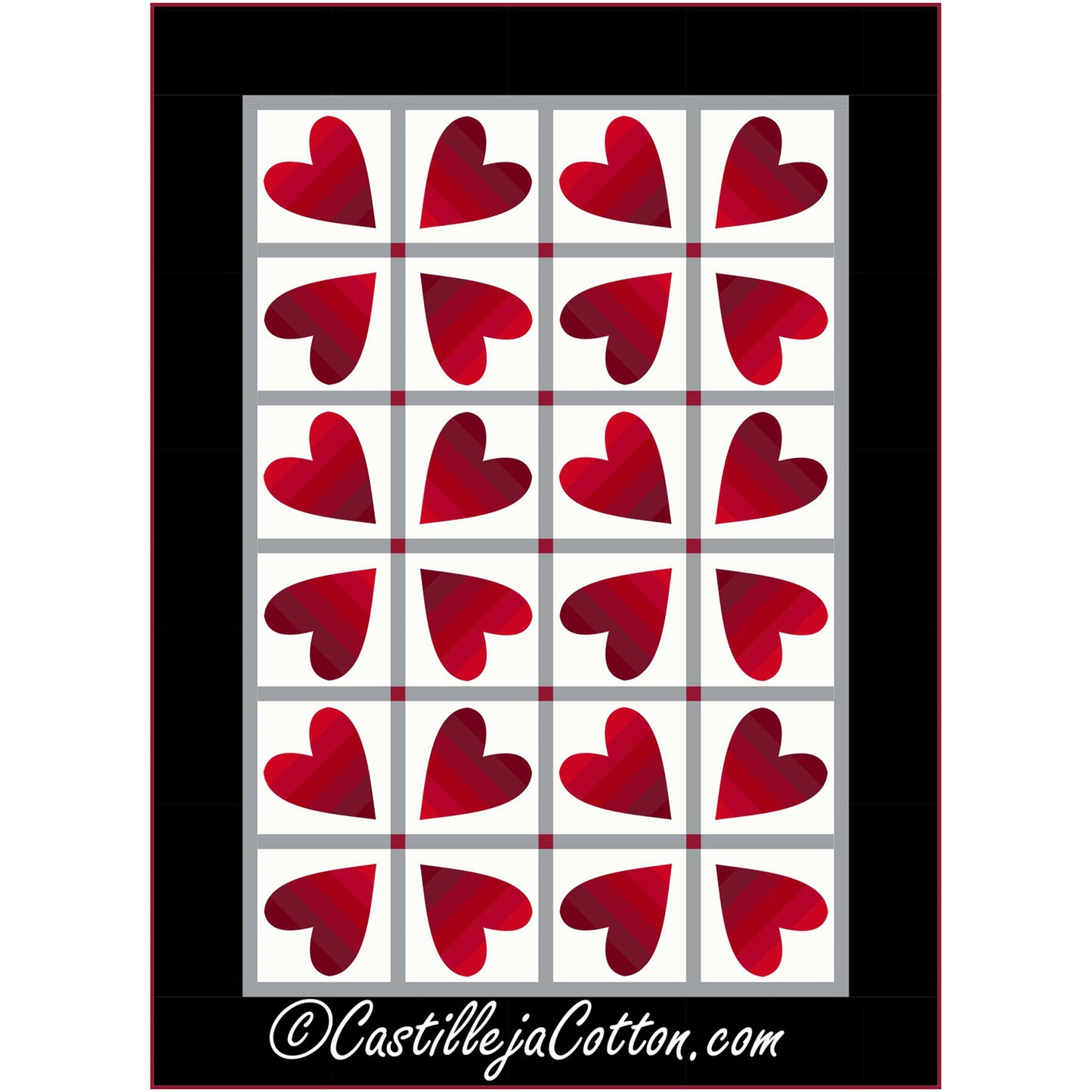 Twisting Hearts Quilt Pattern CJC-55372 - Paper Pattern