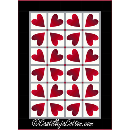 Twisting Hearts Quilt CJC-55372e - Downloadable Pattern