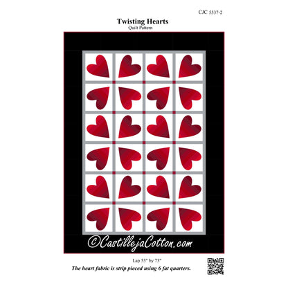 Twisting Hearts Quilt CJC-55372e - Downloadable Pattern