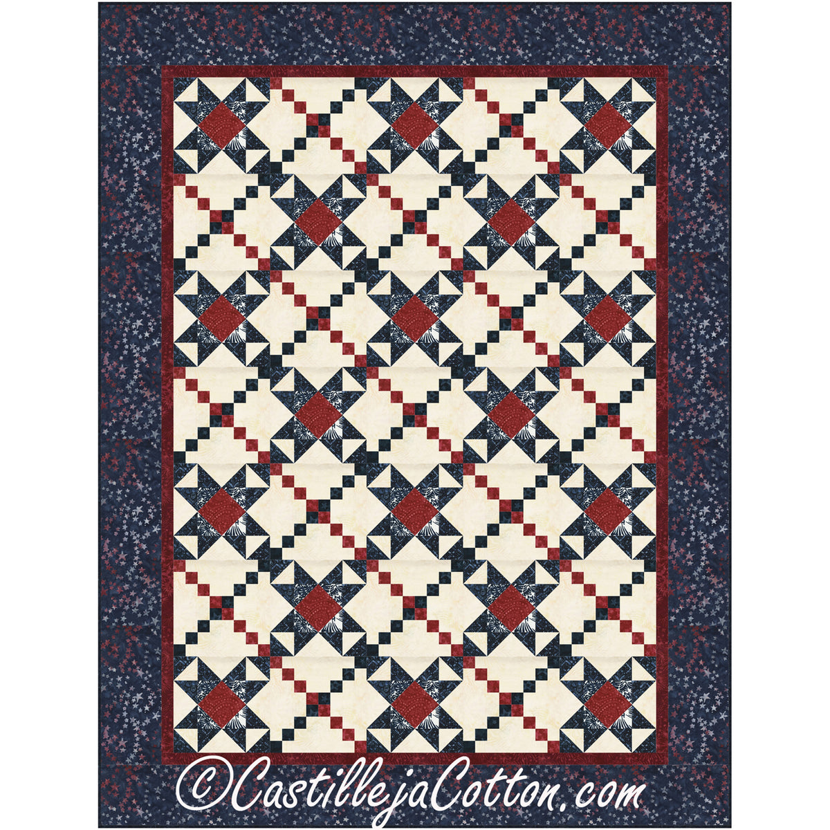 Chained Stars Quilt CJC-55392e - Downloadable Pattern