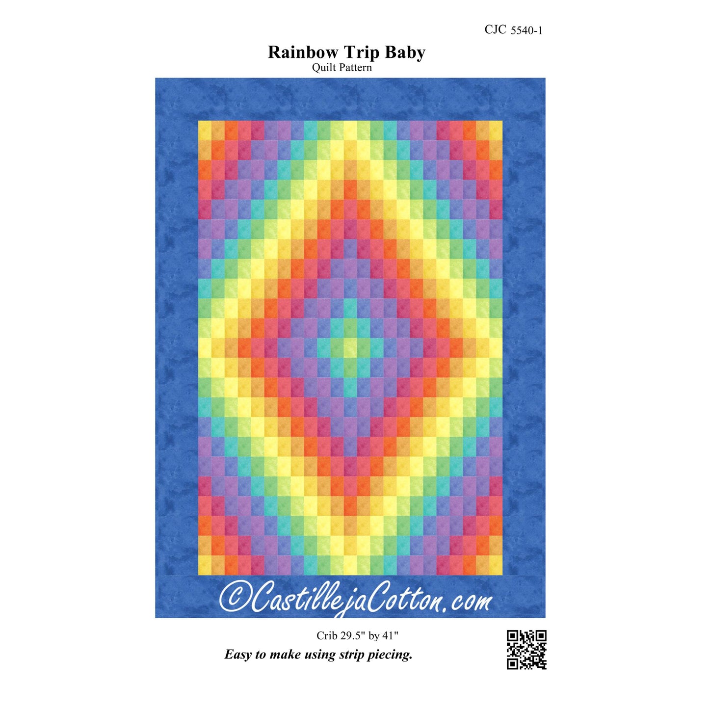Rainbow Trip Baby Quilt Pattern CJC-55401 - Paper Pattern