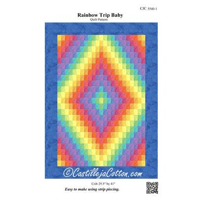 Rainbow Trip Baby Quilt Pattern CJC-55401 - Paper Pattern